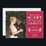 Meran n Bright Holidays Modernes Foto Weihnachten<br><div class="desc">COLOR PALETTE: Aqua-Schieferblau, Limon, smaragdgrün, rot und weiß DESIGN COLLECTION: Farbenfrohe, moderne Merry & Bright-Themes, Chalkboard Doodle Art, grafische Skripte Stil fotografische Familie Portrait Weihnachtskarten. Der Text im Typografie-Stil lautet: "Wünschen Sie einen angenehmen und hellen Urlaub!" mit Raum für Sie, um die Karte mit Ihrem Familiennamen, individuellen Namen und dem...</div>