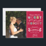 Meran n Bright Holidays Modernes Foto Weihnachten<br><div class="desc">COLOR PALETTE: Aqua-Schieferblau, Limon, smaragdgrün, rot und weiß DESIGN COLLECTION: Farbenfrohe, moderne Merry & Bright-Themes, Chalkboard Doodle Art, grafische Skripte Stil fotografische Familie Portrait Weihnachtskarten. Der Text im Typografie-Stil lautet: "Wünschen Sie einen angenehmen und hellen Urlaub!" mit Raum für Sie, um die Karte mit Ihrem Familiennamen, individuellen Namen und dem...</div>