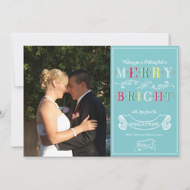 Meran n Bright Holidays Modernes Foto Weihnachten (Vorderseite)