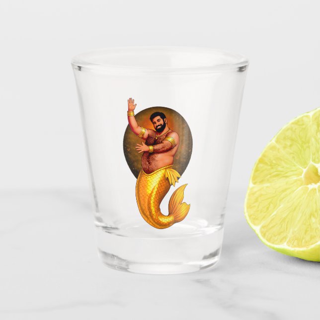Merbear-Lagune - Rashid Al-Bahr Schnapsglas (Vorderseite)