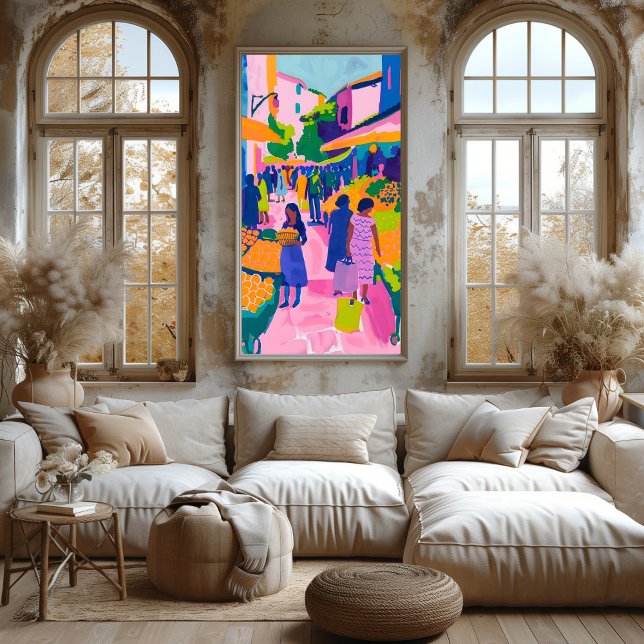Mercado Callejero: Arte Favista Vibrante Leinwanddruck (Von Creator hochgeladen)