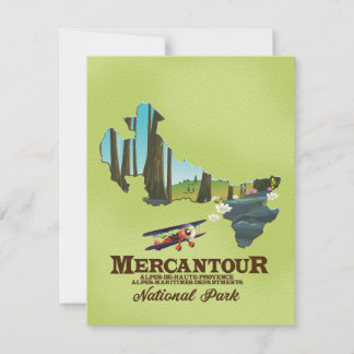 mercantour Nationalpark Frankreich Reiseplakat Kar