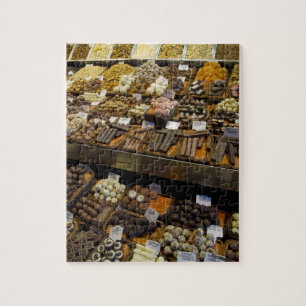 Mercat de Sant Josep, verschiedene Schokoladenbonb Puzzle