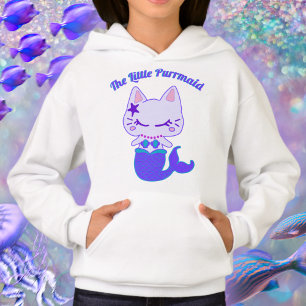 MerCat-Katze, die junge Mädchen von Mermaid, die  Hoodie