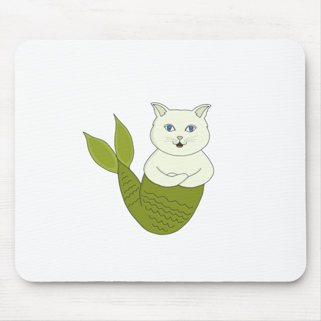 Mercat Purrmaid Merman Fish Cat Mousepad (Vorne)