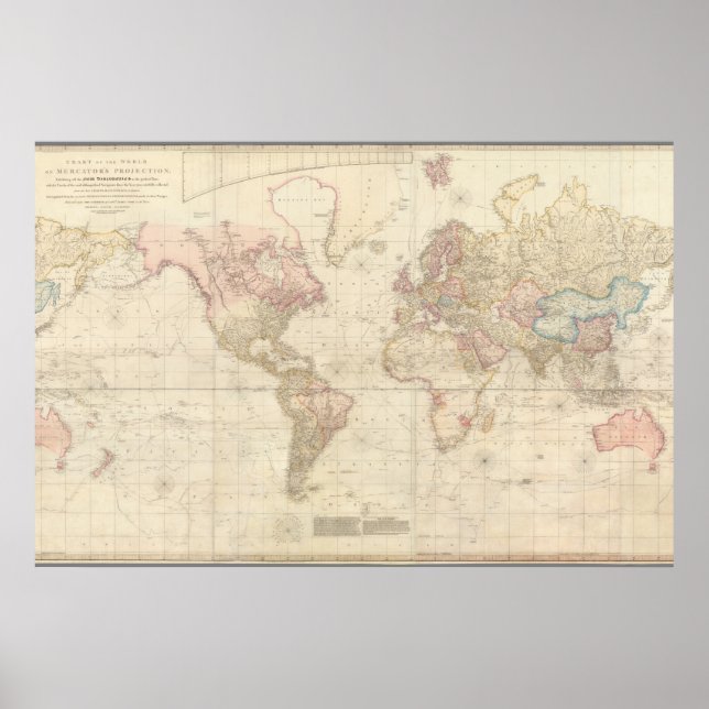Mercator Map of the World Poster (Vorne)