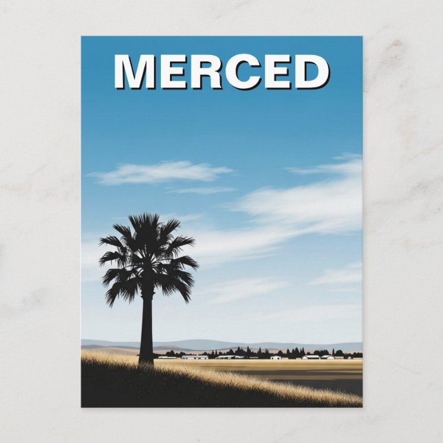 Merced California Central Valley Postkarte (Vorderseite)