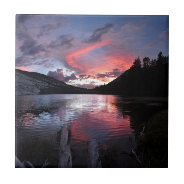 Merced lake Sunset - Yosemite - California Fliese (Vorderseite)