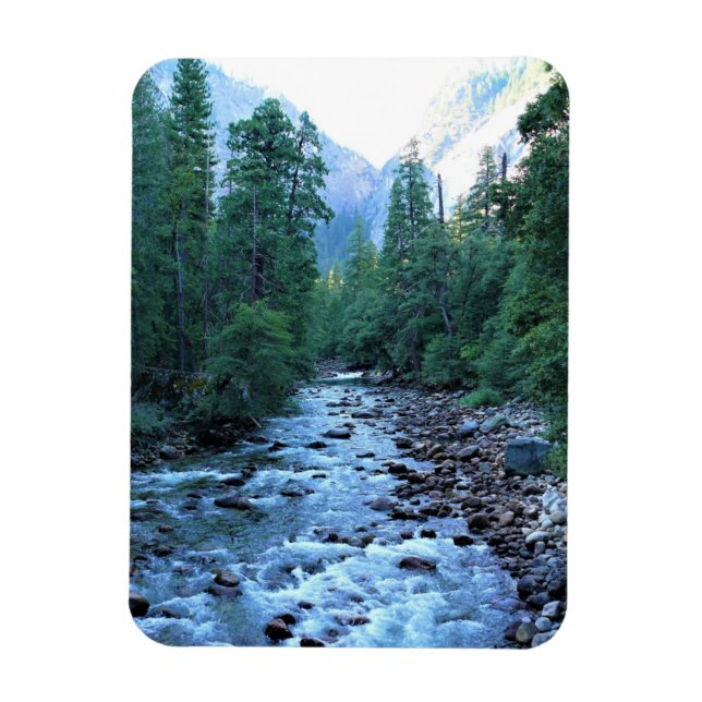 Merced River by Happy Isles, Yosemite, CA Magnet (Vertikal)