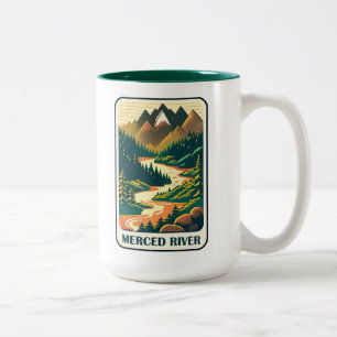 Merced River Kalifornien Farben Zweifarbige Tasse