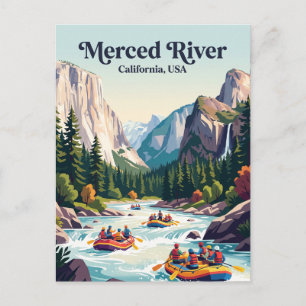 Merced River Kalifornien, USA Postkarte