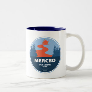 Merced Wild and Landschaftlich River California Zweifarbige Tasse