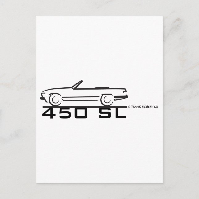 Mercedes 450SL Postkarte (Vorderseite)