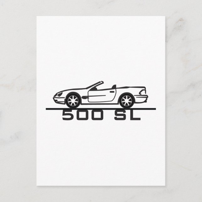 Mercedes 500 SL Typ 230 Postkarte (Vorderseite)