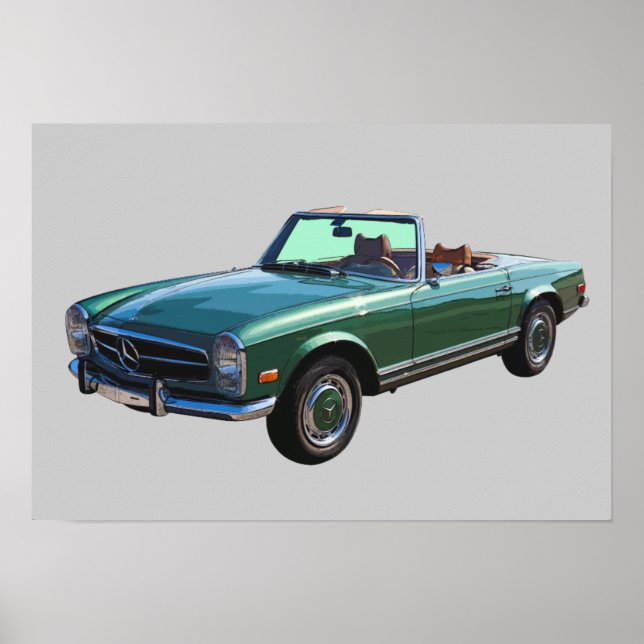 Mercedes Benz 280 SL Cabrio Poster (Vorne)