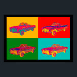 Mercedes Benz 280 SL Convertible Pop Art Poster<br><div class="desc">Farbenfrohe Mercedes Benz 280 SL Cabrio Luxus Pop Kunstbild.</div>
