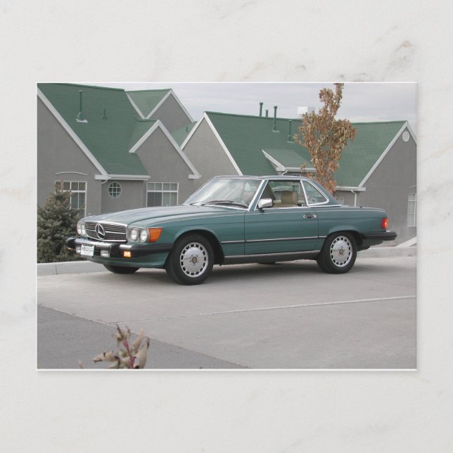 Mercedes-Benz 560 SL Roadster Postkarte (Vorderseite)