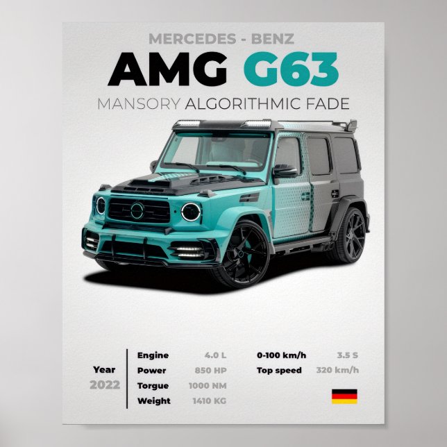 Mercedes-Benz AMG G63 MANSORY Algorithmic Fade Ext Poster (Vorne)