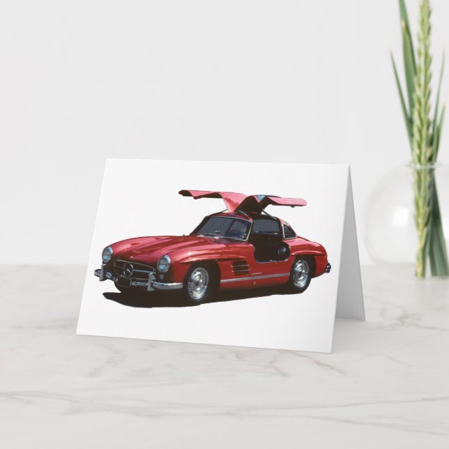 Mercedes Benz SLR300 Gullwing Poster Karte (Vorderseite)