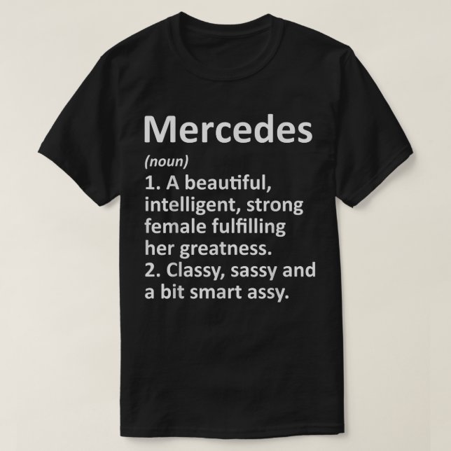 MERCEDES Definition Personalisiert Name Funny Chri T-Shirt (Design vorne)