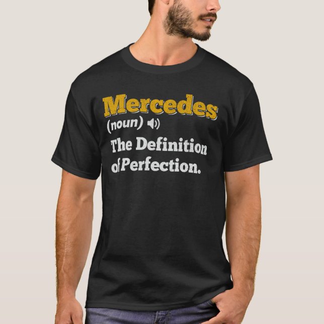 Mercedes Gift Name Personalisiert Geburtsname Defi T-Shirt (Vorderseite)