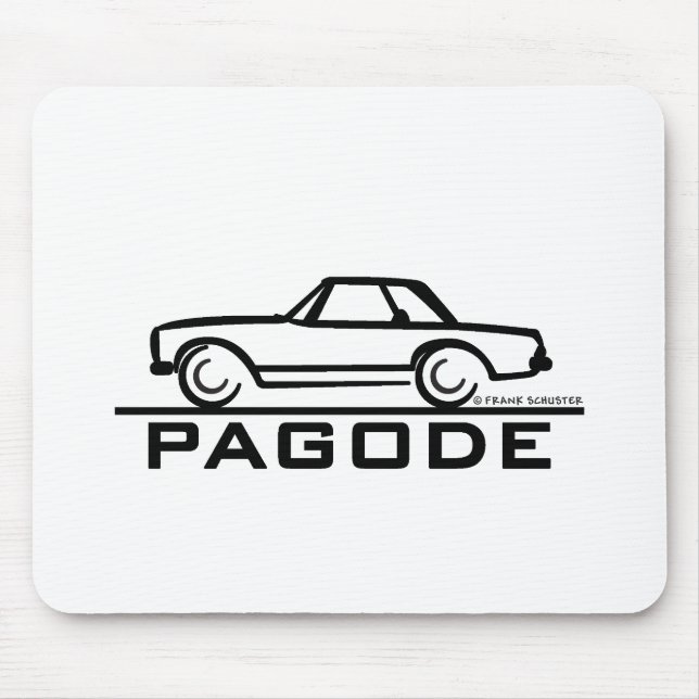 Mercedes SL-Pagode mit Skript Mousepad (Vorne)