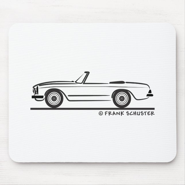 Mercedes SL Pagode Pagoda Kabrio Mousepad (Vorne)