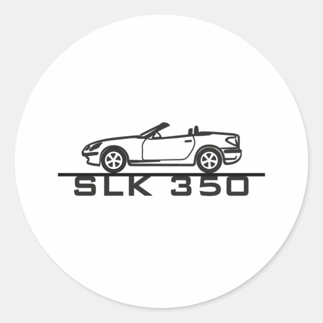Mercedes SLK 350 Runder Aufkleber (Vorderseite)