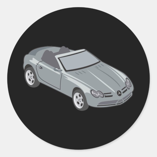 Mercedes SLK Runder Aufkleber (Vorderseite)