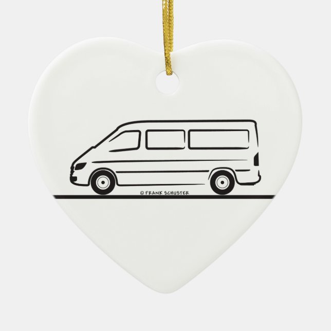 Mercedes Sprinter Keramik Ornament (Vorne)