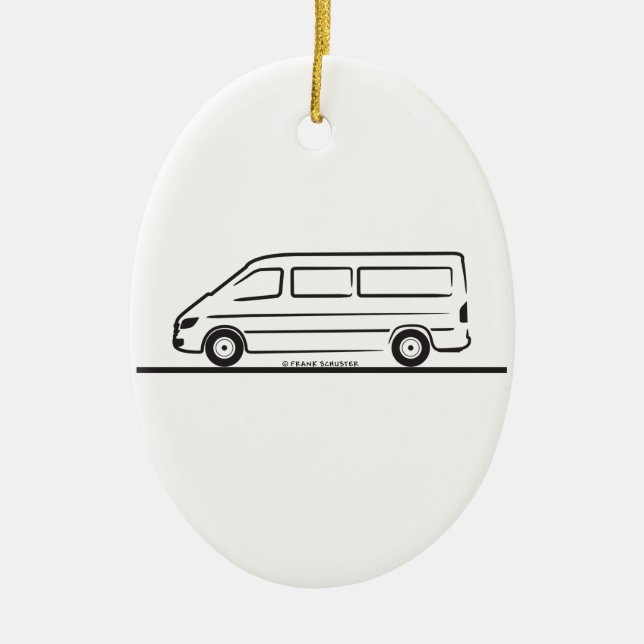 Mercedes Sprinter Keramik Ornament (Vorne)