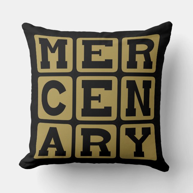 Mercenary, Muscle for Hire Kissen (Vorderseite)