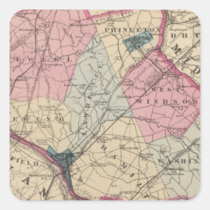 Mercer County, NJ Quadratischer Aufkleber
