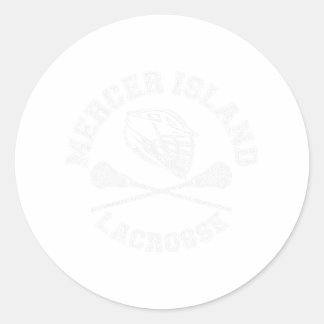Mercer Island Lacrosse Vintage Retro La Runder Aufkleber