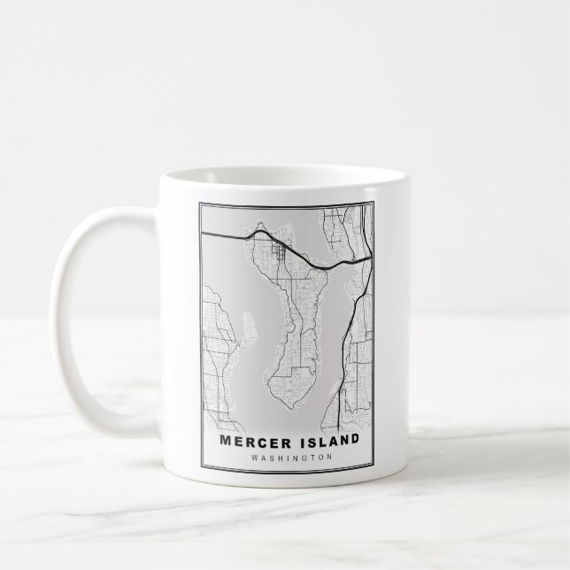 Mercer Island Map Kaffeetasse (Links)