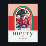Merch Arch Christmas Foto Card Postcard Feiertagspostkarte<br><div class="desc">Feiern Sie die Saison mit dieser modernen und stilvollen Karte von Berry Berry Sweet. Besuchen Sie unsere Website: www.berryberrysweet.com , um mehr über uns und unser Angebot zu erfahren. In unserem Shop stehen passende Artikel und weitere Designoptionen zur Verfügung. Designfarben können individuell angepasst werden! Klicken Sie auf "Weiter anpassen", um...</div>