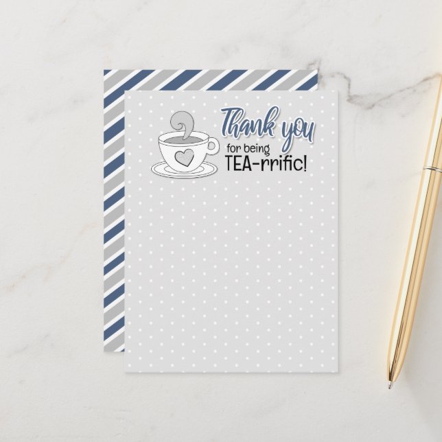 Merch für einen Tee-Kaffee-Shop Postkarte (Vorderseite/Rückseite Beispiel)