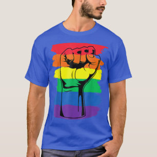 Merch LGBT Rainbow Fist LGBTQ Gay Prid T-Shirt