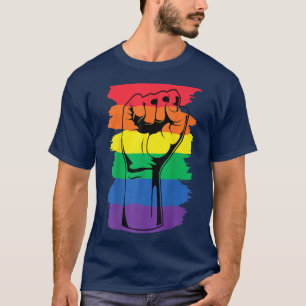 Merch LGBT Rainbow Fist LGBTQ Gay Prid T-Shirt