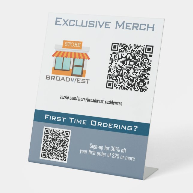 Merch-Zeichen 1 Sockelschild (Vorderseite)