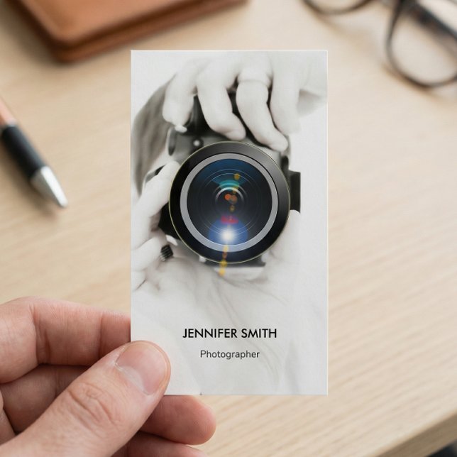 Merchandise Fotograf - Chic Elegant Foto Visitenkarte (Von Creator hochgeladen)