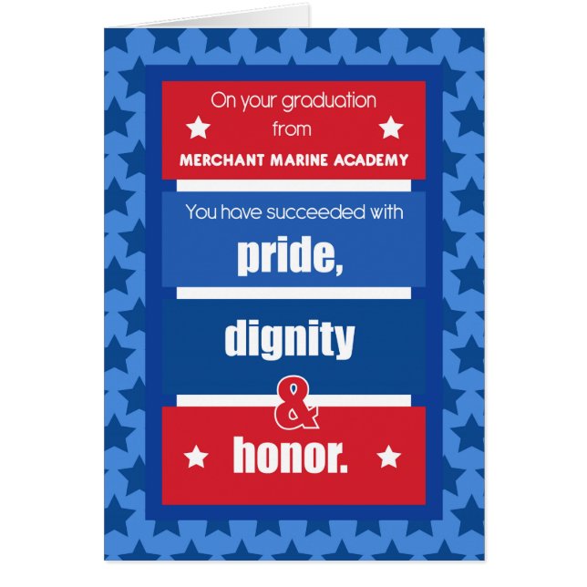Merchant Marine Academy Abschluss Glückwünsche (Vorne)