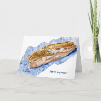 Merci Baguette Danke, dass Sie grüßen Dankeskarte