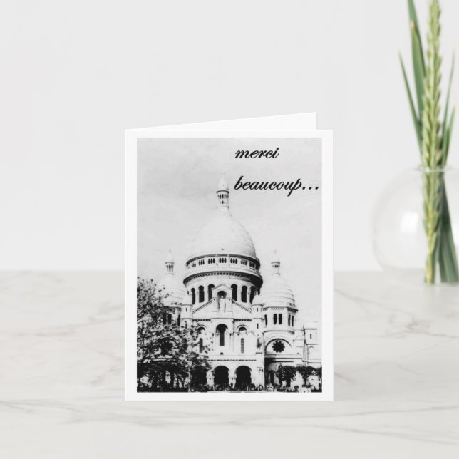 merci beaucoup 3 dankeskarte (Vorderseite)