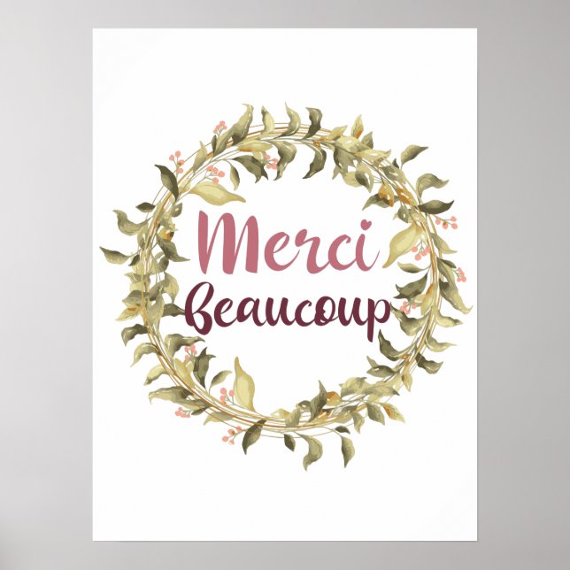 Merci Beaucoup Danke, Französisch Poster (Vorne)