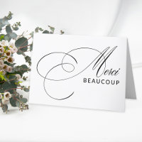 Merci Beaucoup Elegant Calligraphy Vielen Dank