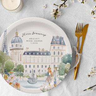 Merci Beaucoup   Pariser Aquarellgarten Pappteller