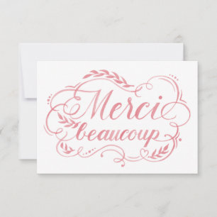 Merci Beaucoup Wasserfarbe Lettering Danke