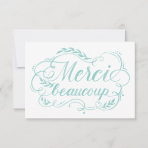 Merci Beaucoup Watercolor-Lettering Danke