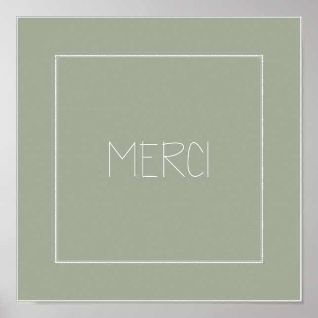 MERCI - Danke, Französisch Poster (Vorne)